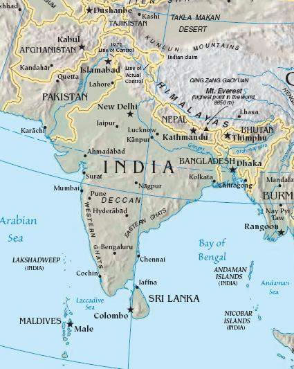 India-South-asia-Map