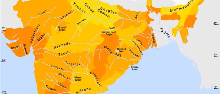 Rivers-and-lakes-india-map