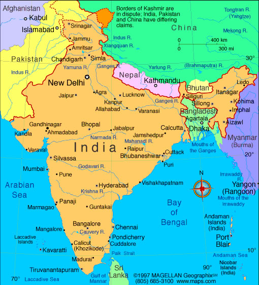 map of india rivers