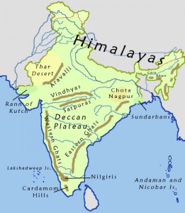 india-geographical-map