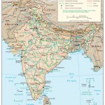 India relief map