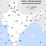Karte indien bundesstaaten unionsterritorien