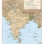 Relief map of India 1996
