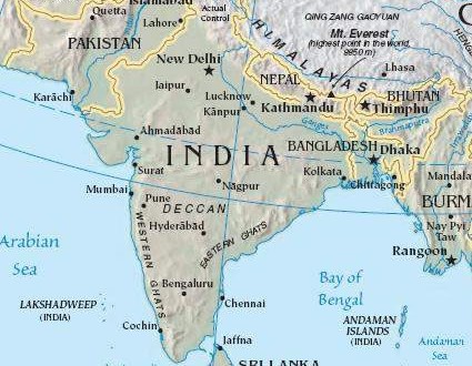 India-South-asia-Map