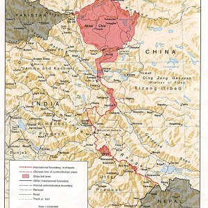 India china border western sector 1980 - Maps of India