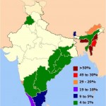 Distribution of christians in Indian states map