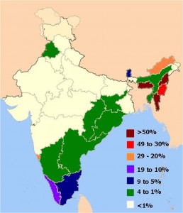 distribution-of-christians-in-indian-states-map