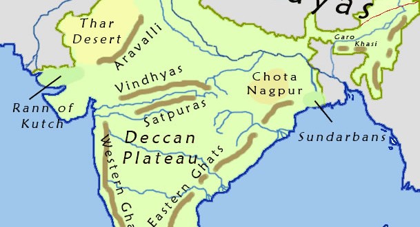 india-geographical-map