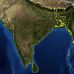 India satellite map