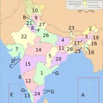 India states numbered map