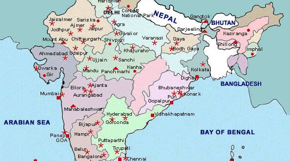 india-tourist-map