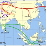 Language travel from India map