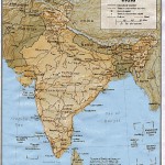 Shared relief map of India 1979
