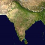 South asia India satellite map