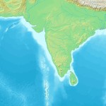 Topographic India map